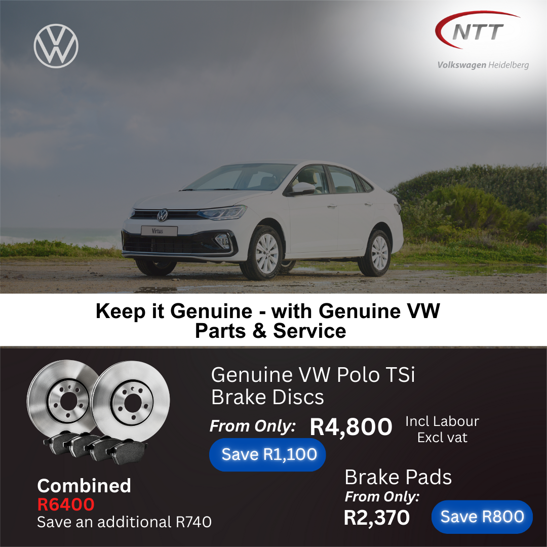 Genuine VW Polo TSi Brake Discs image from NTT Volkswagen