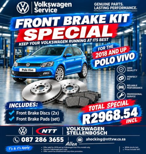 Polo Vivo Front Brake Kit Special image from NTT Volkswagen